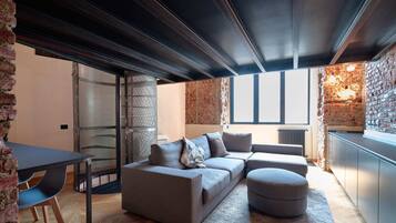 Basic Loft, 1 Double Bed | Living area | TV