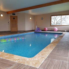 Indoor pool, a heated pool