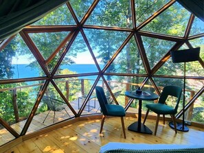 Luxury Double Room, 1 King Bed, Pool View | Down duvets, pillow-top beds, individually decorated - Glamping Martini Kvariati (Batumi)