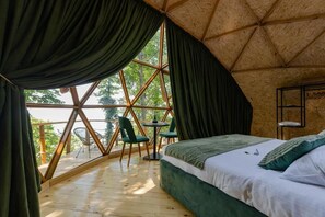 Luxury Double Room, 1 King Bed, Pool View | Down duvets, pillow-top beds, individually decorated - Glamping Martini Kvariati (Batumi)