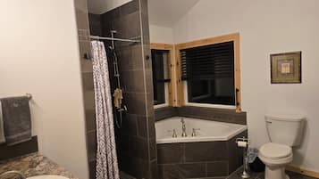 Eco-friendly toiletries, hair dryer, towels, soap