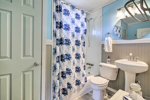 Hair dryer, towels