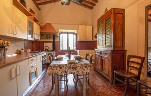Fridge, microwave, coffee/tea maker, cookware/dishes/utensils - 2 bedroom pet friendly apartment in Volterra (Volterra)