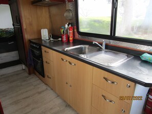 Private kitchen - Self contained 2 berth Motorhome (Matatoki)