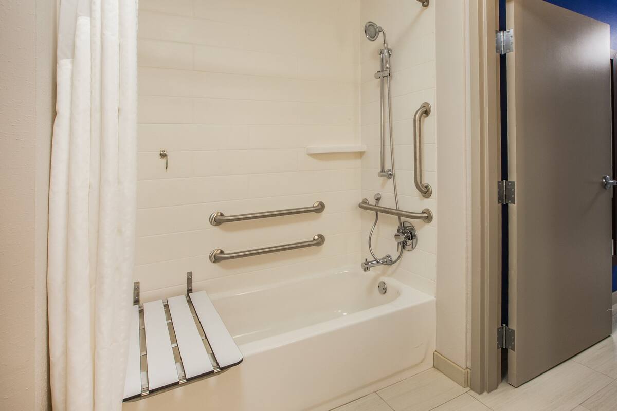 free toiletries, hair dryer, towels, soap