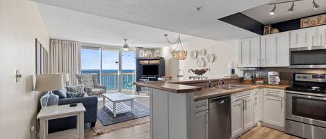 คอนโด, 1 ห้องนอน | ครัวส่วนตัว | ตู้เย็น, เตาอบ, เครื่องชงกาแฟ/ชา, เตาปิ้งขนมปัง