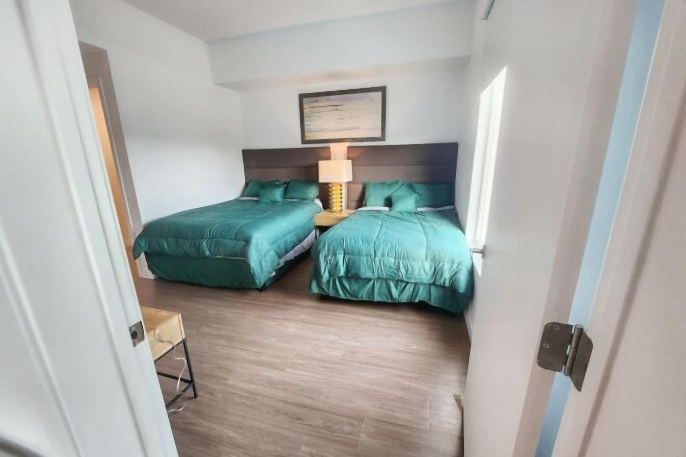 Premium bedding, memory foam beds, individually decorated