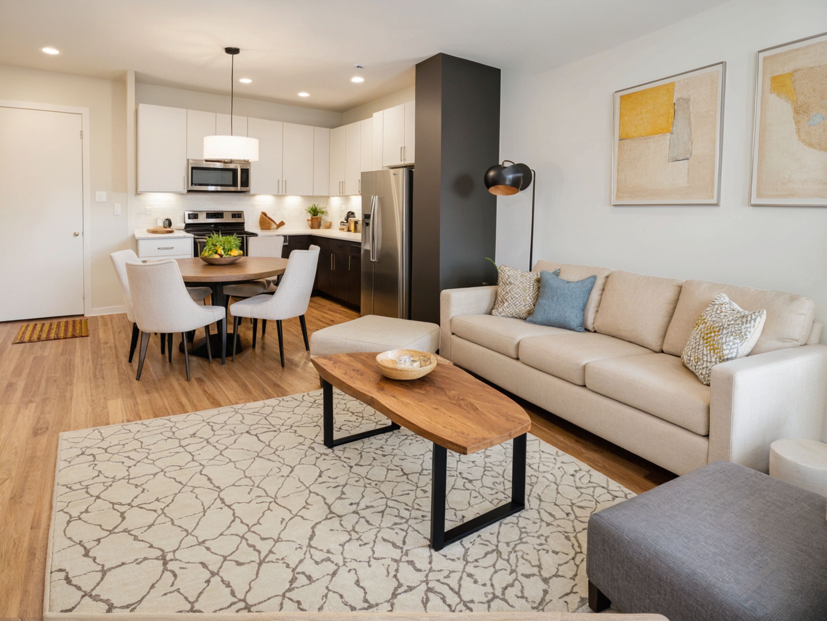 Apartment, 1 Bedroom | Living area | 55-inch Smart TV with digital channels, TV, Netflix