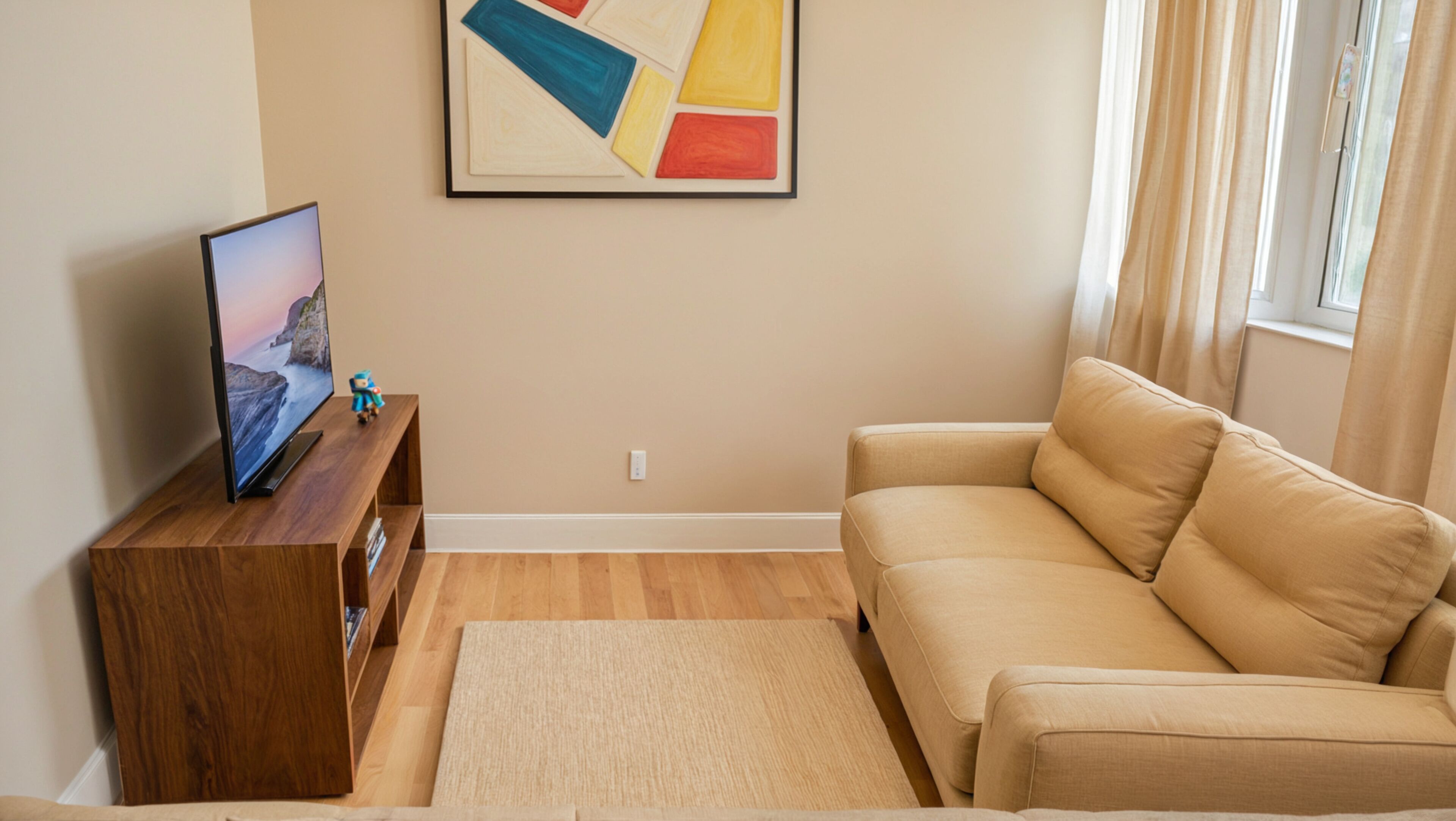 Standard Apartment, 3 Bedrooms | Living area | 55-inch Smart TV with digital channels, TV, Netflix