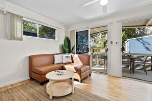 2 Bedroom Cabin | Living area | 1-inch TV with digital channels