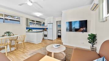 2 Bedroom Cabin | Living area | 1-inch TV with digital channels