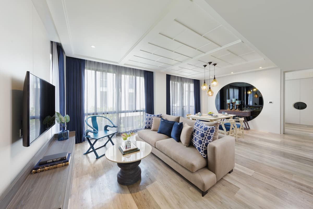 Suite – executive, 2 soverom, ikke-røyk, balkong | Oppholdsområde