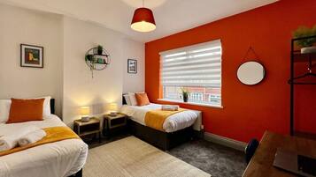 Desk, iron/ironing board, travel cot, free WiFi
