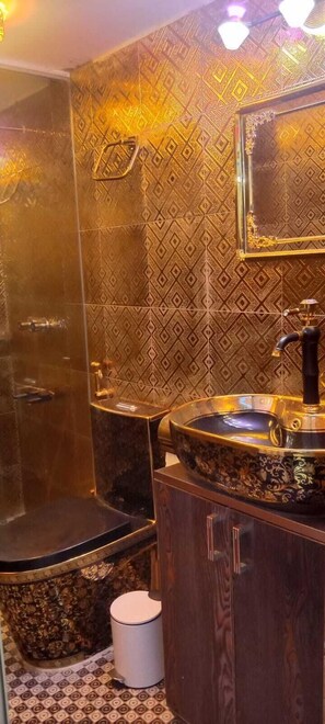 Apartment | Badezimmer | Dusche, Handtücher, Toilettenpapier