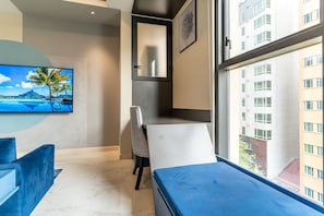 Luxury Apartment, 1 Bedroom | Bettwäsche aus ägyptischer Baumwolle, hochwertige Bettwaren