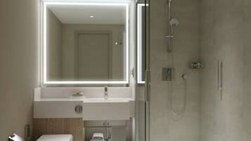 Buồng tắm vòi sen, đồ dùng nhà tắm miễn phí, máy sấy tóc, khăn tắm