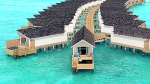 Deluxe Water Villa with Pool | Egyptian cotton sheets, premium bedding, free minibar, in-room safe - RAAYA By Atmosphere  with Free Transfers (Kudakurathu)