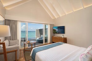 Water Villa with Pool | Egyptinpuuvillaiset lakanat, ylelliset vuodevaatteet