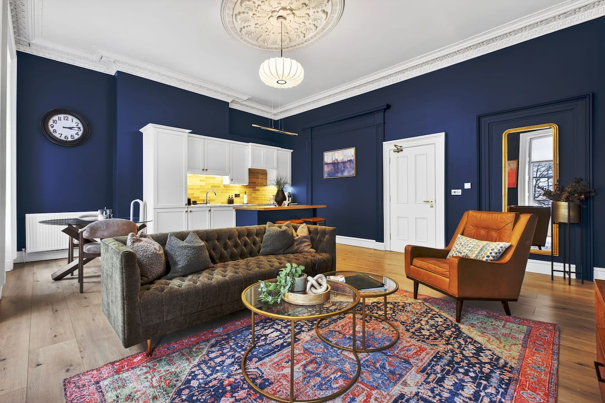 Luxury Apartment | Living area | 50-inch Smart TV with digital channels, TV