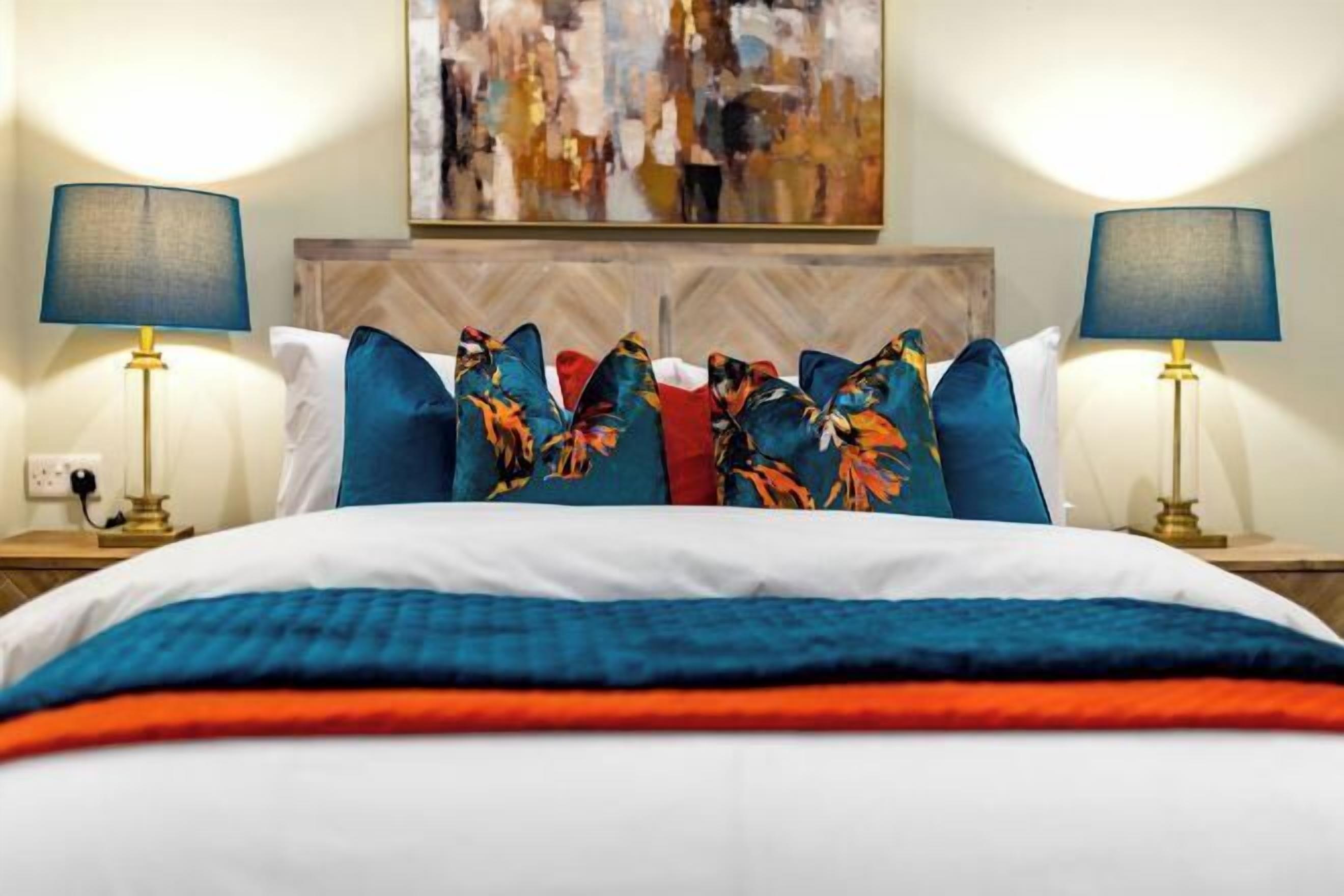 Premium bedding, pillowtop beds, individually decorated, soundproofing