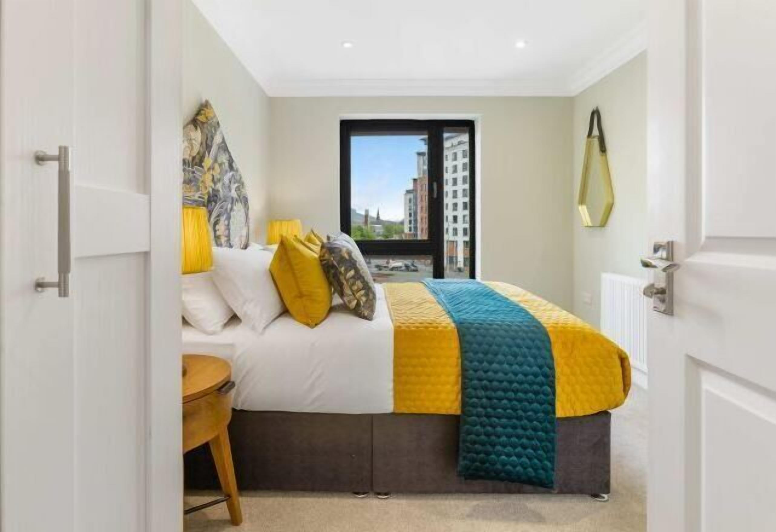 Premium bedding, pillowtop beds, individually decorated, soundproofing