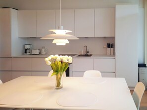 Kylskåp, mikrovågsugn, ugn och spishäll