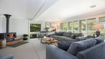 Smart TV, fireplace