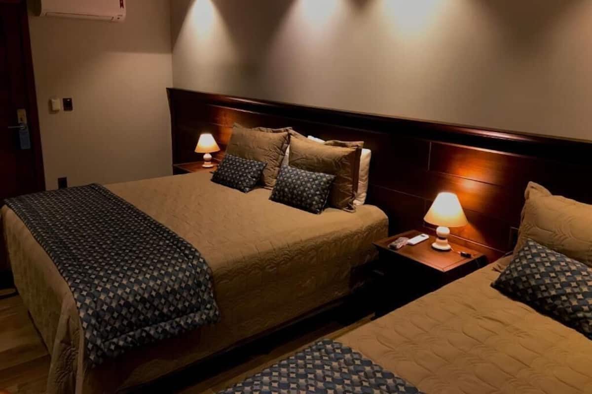 Hypo-allergenic bedding, minibar, in-room safe, desk