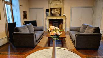 Télévision, cheminée