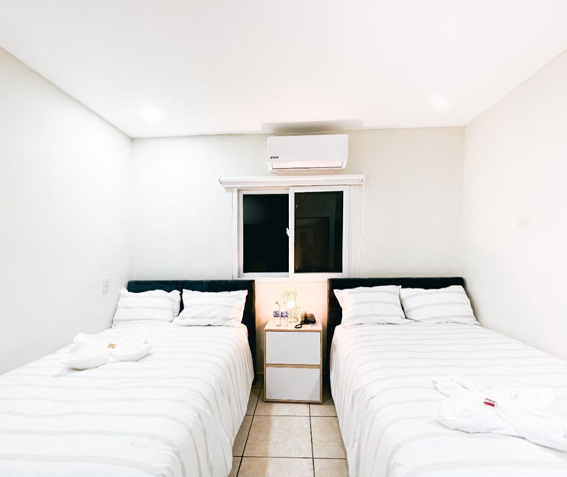 Blackout drapes, free WiFi, bed sheets