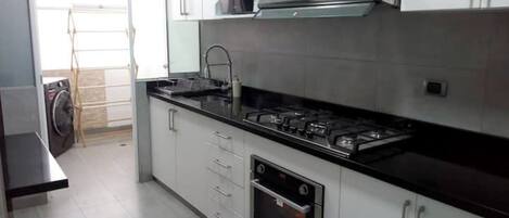 Microwave, oven, coffee/tea maker, toaster