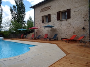 Outdoor pool, a heated pool - Charming B&B for a sunny getaway with seasonal pool (VENTEROL)