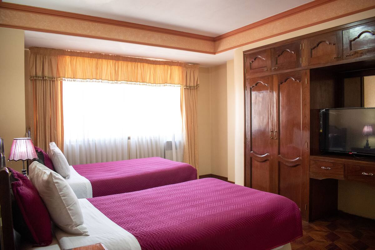 Deluxe-Zweibettzimmer, 1 Schlafzimmer, Stadtblick | Daunenbettdecken, kostenloses WLAN, Bettwäsche