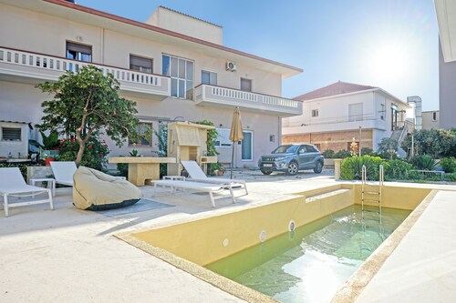 Mpoulakis Apt 64 with swimming pool around it, in the most convenient location