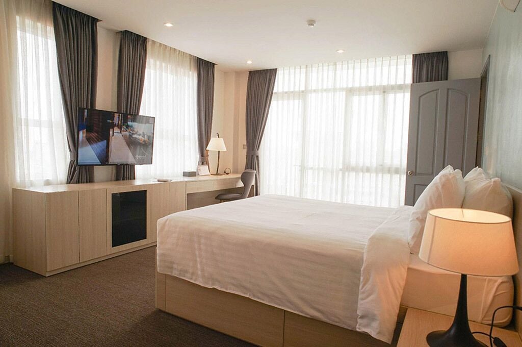 디럭스 더블룸 | 다리미/다리미판, 무료 WiFi, 침대 시트