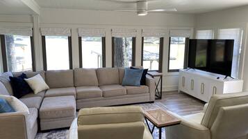 Smart TV, video games, DVD player, table tennis