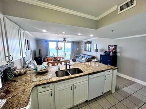 Condo, 1 Bedroom | Private kitchen | Fridge, oven, coffee/tea maker, toaster - Pelican Beach 0807 1 Bedroom Condo by Pelican Beach Management (Destin)