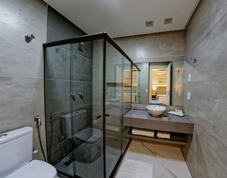 Secador de pelo, toallas, jabón, shampoo. Gaeta Hotel