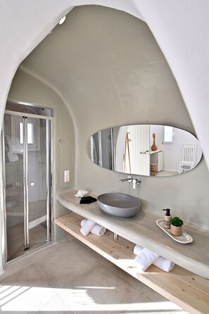 Villa, Multiple Bedrooms, Smoking, Balcony | Bathroom | Slippers, towels - Paraga Scorpios Villa 2 7mins Walk to Beach by Calypso Sunset Villas (Mykonos)