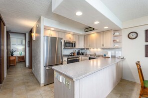 Condo, 1 Bedroom | Private kitchen | Fridge, oven, coffee/tea maker, toaster - Papakea L207 Ocean Front 1 Bedroom 1 Condo by RedAwning (Lahaina)