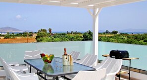 Villa - 4 sovrum - privat pool - utsikt mot trädgården | Restaurang utomhus