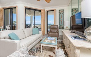 Condo, 3 Bedrooms | Living area - Phoenix VIII by Brett Robins Vacations (Orange Beach)