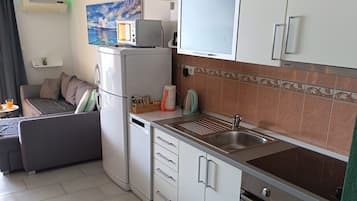 Leilighet (One Bedroom Apartment with Terrace an) | Eget kjøkken | Kjøleskap