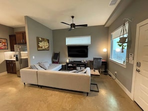 House, 2 Bedrooms, Smoking, Patio | Living room - Modern Home In North-central Austin (Austin)