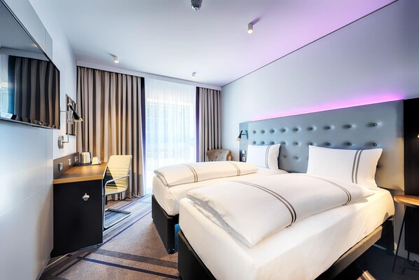 Habitación estándar con 1 cama matrimonial o 2 individuales | Insonorización, wifi gratis y ropa de cama 
