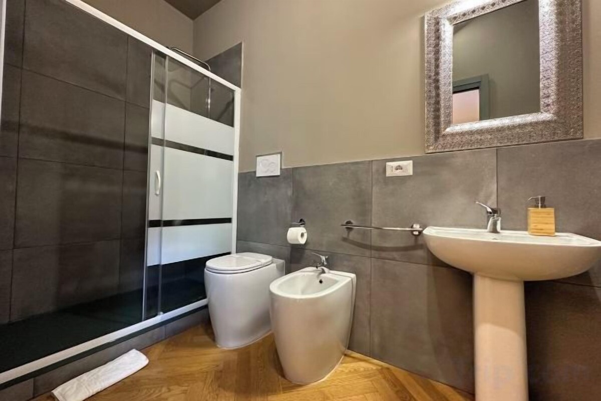 Bathroom | Shower, hair dryer, bathrobes, bidet