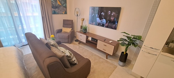 SuĂte estĂșdio luxo | 1 quarto, Wi-Fi de cortesia, roupa de cama