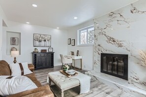 Smart TV, fireplace, foosball, offices