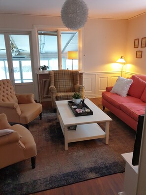 TV, fireplace, DVD player