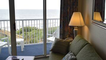 Condo, 1 Bedroom, Non Smoking, Ocean View | Living area | 32-inch LCD TV with cable channels, TV